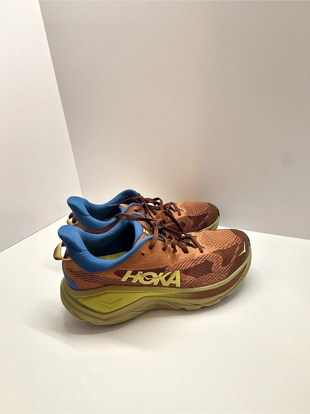 Hoka Challenger 8 Athletic Running Shoes Brown & Blue US 11,5D